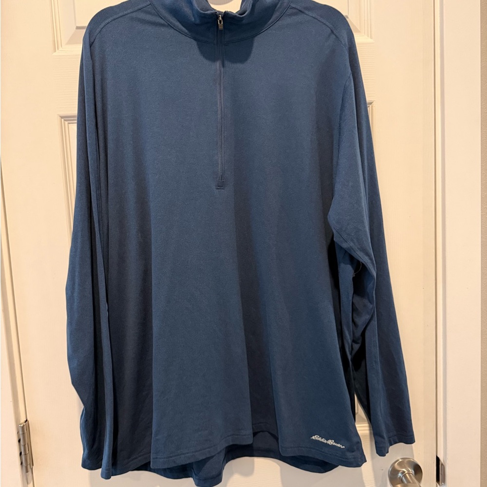 Eddie Bauer Blue Quarter-Zip Pullover XXL New with out tag